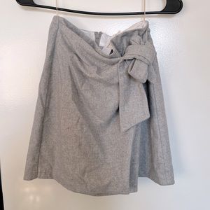 Wilfred faux wrap front skirt gray size 4